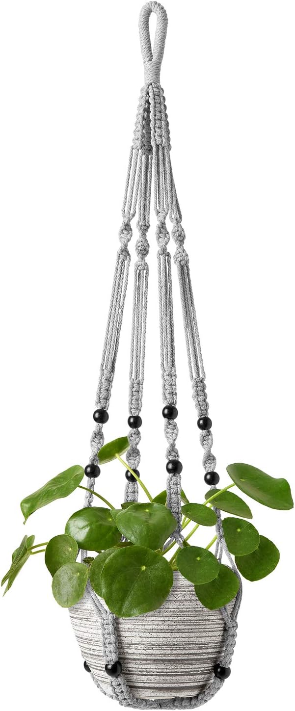 Mkono Macrame Plant Hanger Indoor Hanging Planter Basket by Mkono