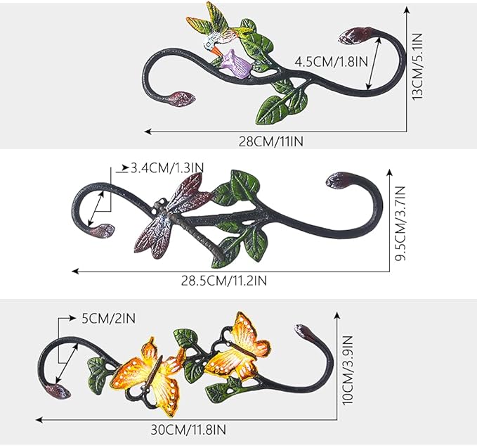 Heavy Duty S Hooks, Large Plant Hangers Outdoor, Metal Decorative Plant Hooks - Image 2