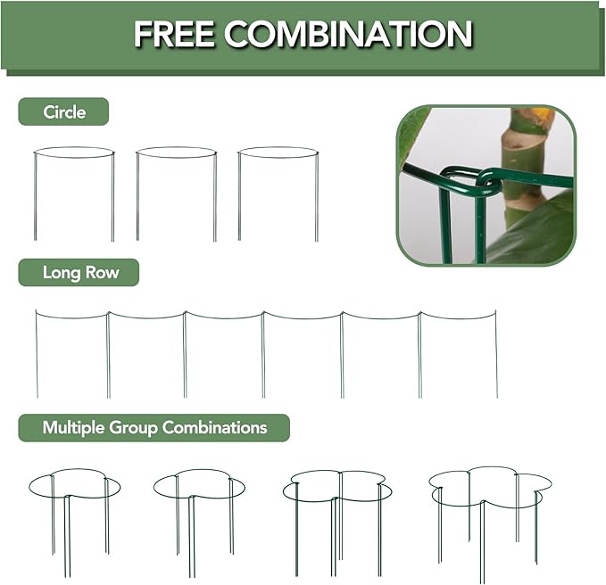 Joyhalo 12 Pack Plant Support Stakes, 16 Inch Plant Stakes - Image 5