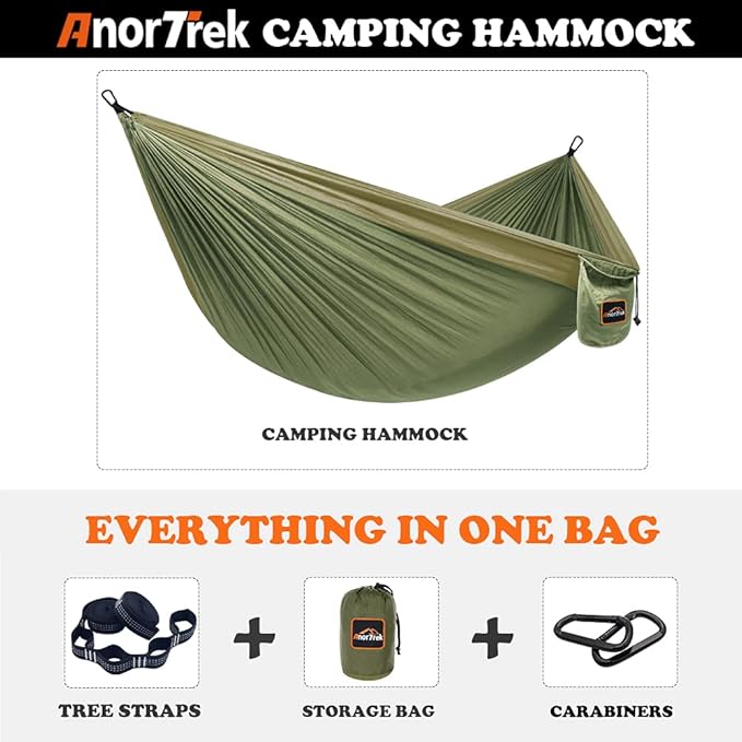 Camping Hammock, Super Lightweight Portable Parachute Hammock - Image 4
