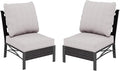 MFSTUDIO Patio Furniture Set, 2 Seat Outdoor Sectional Sofa Conversation Set by MFSTUDIO