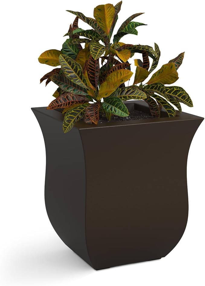 Mayne 5873-ES Polyethylene Planter, Espresso 16x16 by Mayne