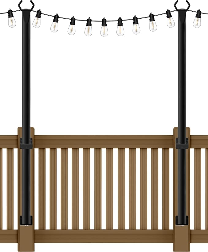 AILBTON 2 Pack 5Ft String Light Poles, Light Poles by AILBTON