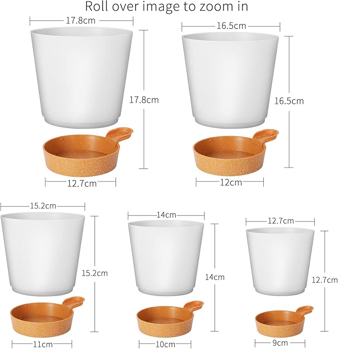 GARDIFE Plant Pots 7/6.5/6/5.5/5 Inch Self Watering Planters - Image 3