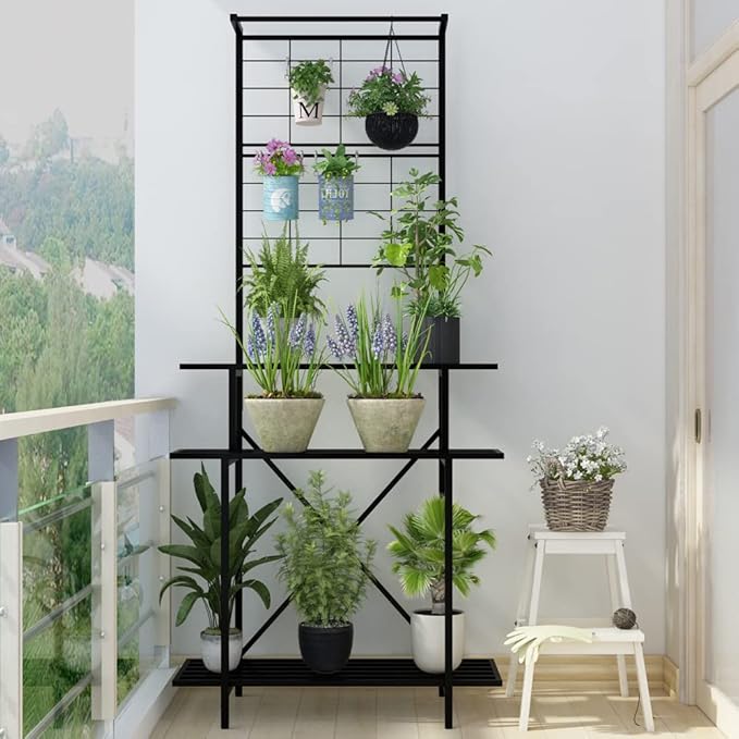 Hanging Plant Pot Shelf Rack Heavy Duty Plant holder Trellis - Image 5