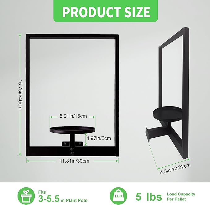 2 Pack Plant Stand Indoor Outdoor Hanging Planters - Image 4