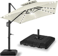 Best Choice Products 12x12ft LED Cantilever Patio Umbrella w/Base Included & by BestChoiceProducts
