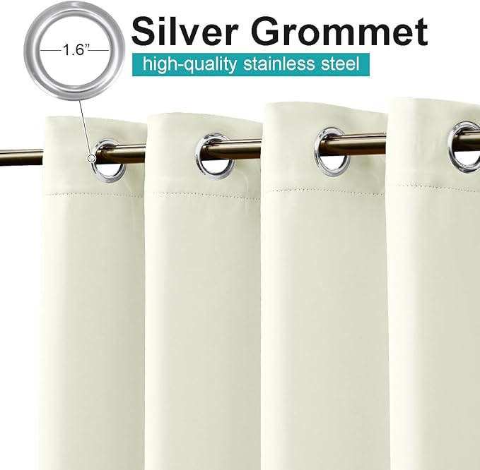 NICETOWN Fade Resistant Patio Curtains Outdoor Waterproof, Fade-Proof Curtains - Image 8