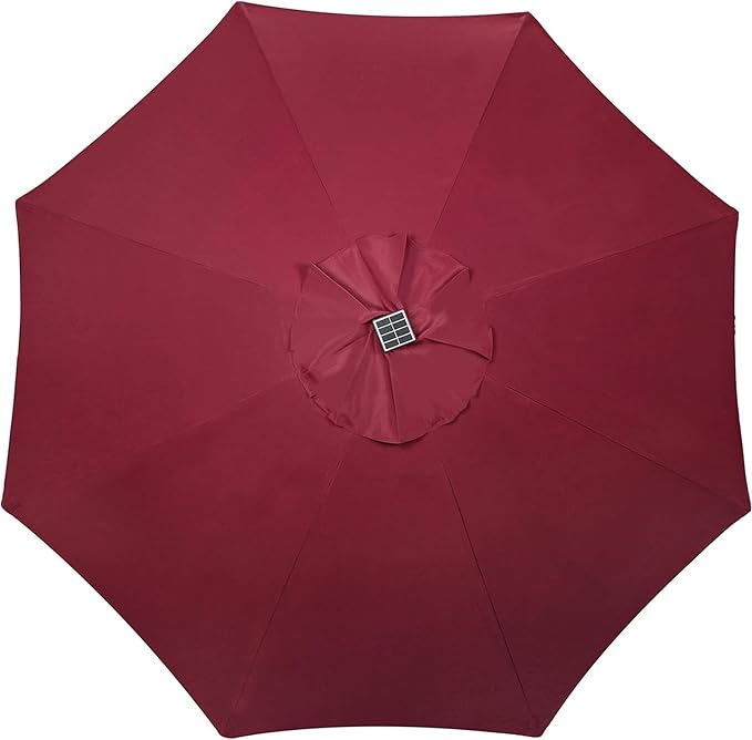 Blissun 9 ft Solar Umbrella, 32 LED Lighted Patio Umbrella, Table Market - Image 4