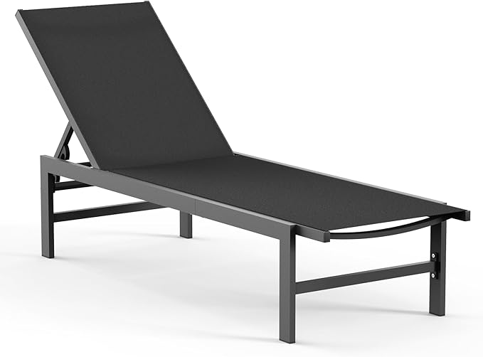 Outdoor Lounge Chair for Pool, Aluminum Chaise Lounge Chairs by Vexwalx
