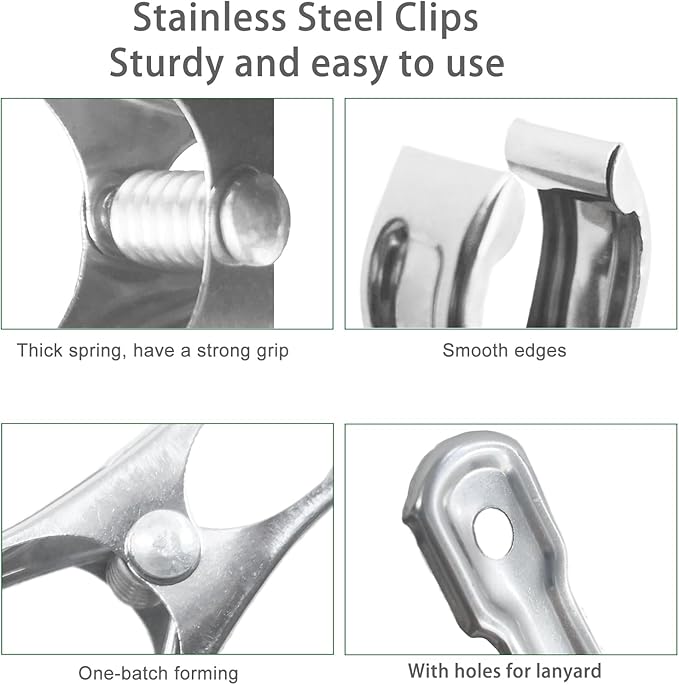 80 Pcs 2inches Gardening Clips for Netting, Metal Clamps Made of Stainless Steel - Image 5
