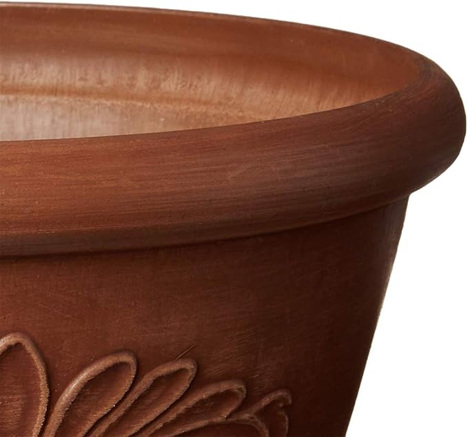 PSW Pot Collection TA30TC 12-inch Plastic/Stone/Wood Composite Bulb Pan Planter - Image 3