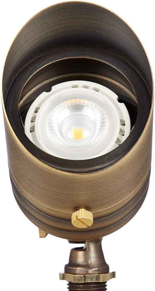 VOLT Fat Boy 12V Brass Outdoor Spotlight - Image 2