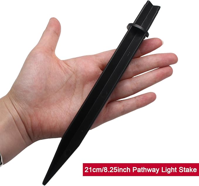 Biaungdo 8 Pcs Ground Spike, 8.25 Inch Black Reinforced Plastic Ground Spikes - Image 3
