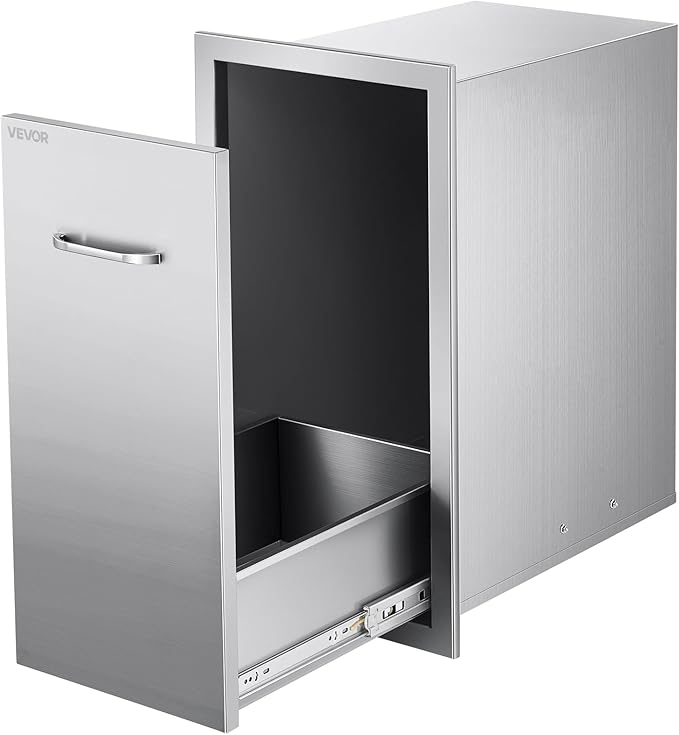 VEVOR Outdoor Kitchen Trash Drawer, 11.81" W x 19.6" D x 23.62" H Interior by VEVOR