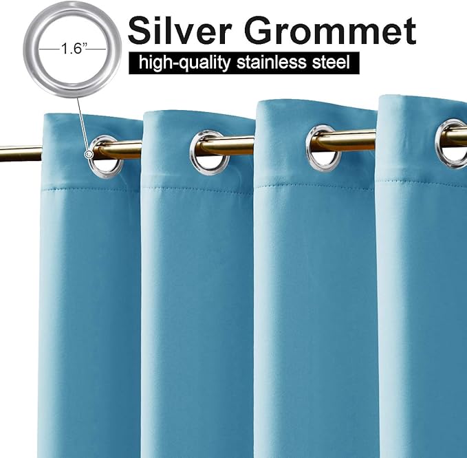 NICETOWN Outdoor Curtain for Patio/Balcony, Thermal Insulated Weight Heavy - Image 2