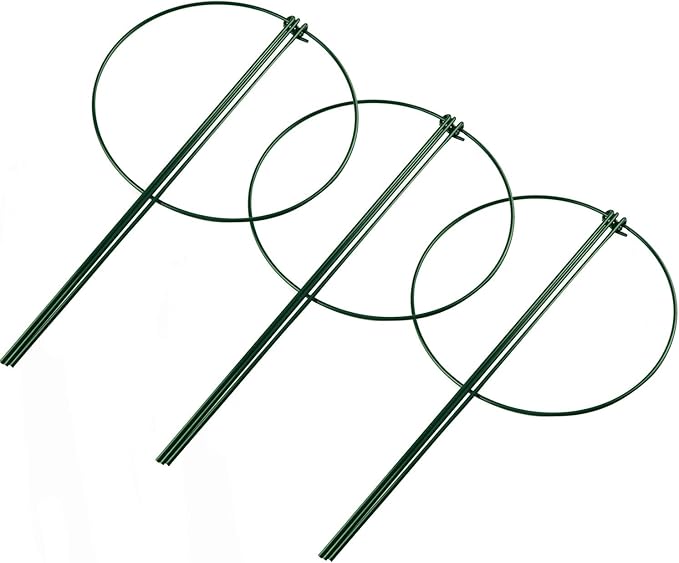 HiGift 3 Pack Peony Cages Support Stakes Ring - Image 4