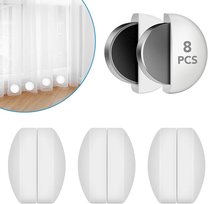 8 Pcs Shower Curtain Weights, Silicone Wrapped Heavy Duty Shower Curtain Magnets by YixangDD