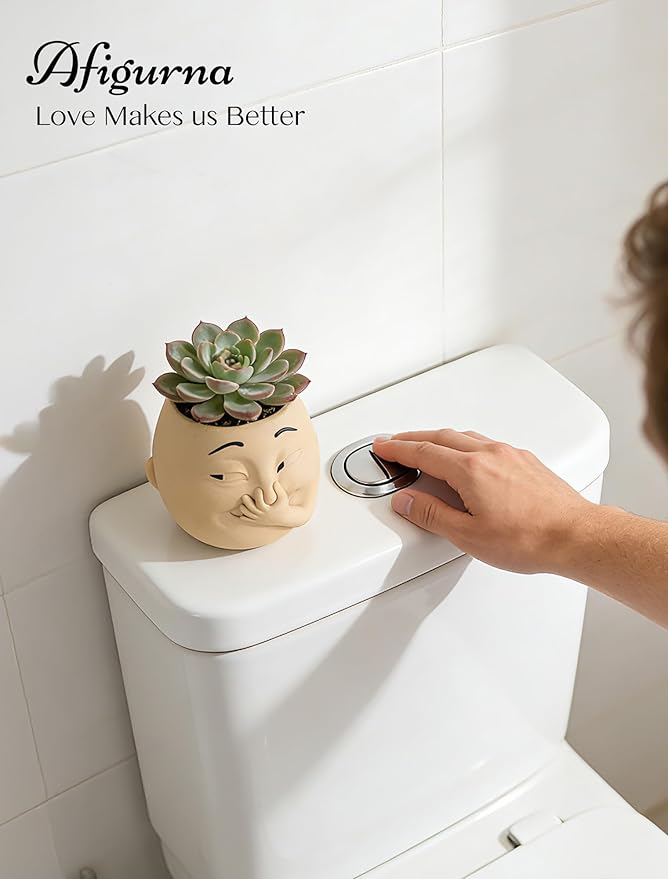 Funny Bathroom Planter Decor: Quirky Holding Nose Plant Pot Indoor - Image 2