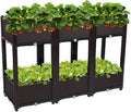 VINGLI Square Raised Garden Bed, Self-Watering Plastic Planter by VINGLI