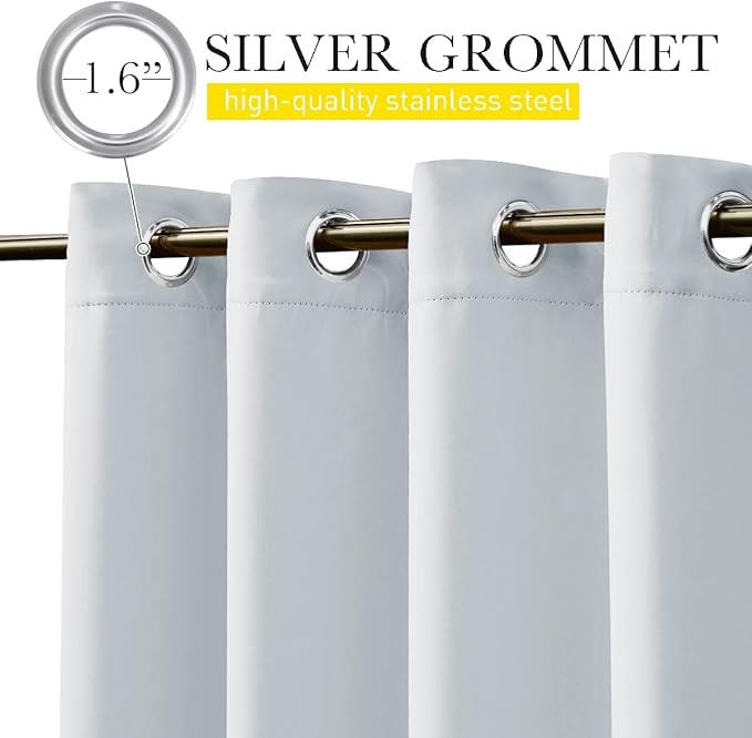 NICETOWN 2 Panels Weighted Blackout Curtains - Image 2