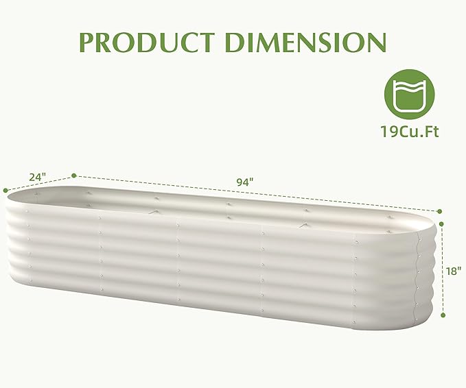 Galvanized Raised Garden Bed, Outdoor Planter Bed, Metal Planter Box - Image 2