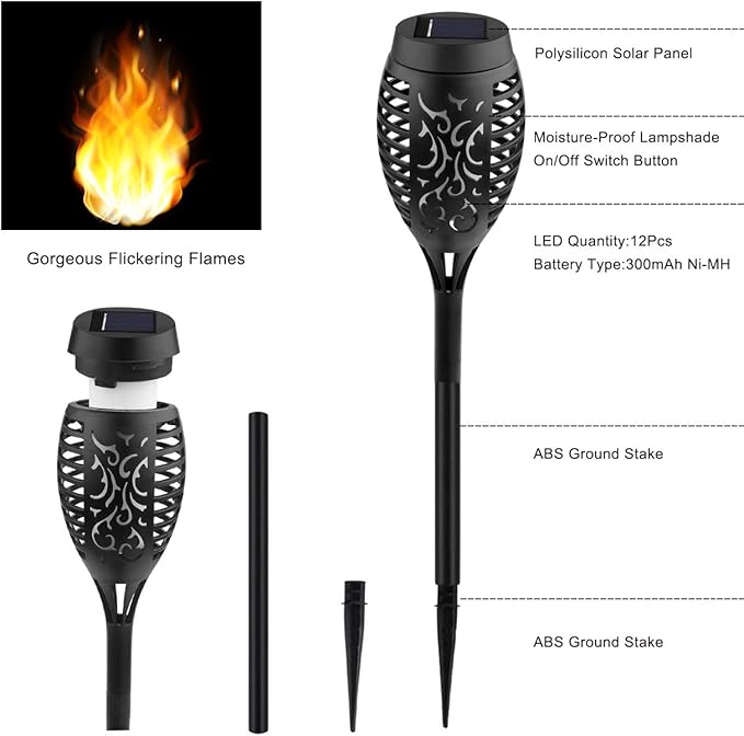 Kurifier Solar Lights Outdoor, Waterproof Solar Garden Light, Outdoor Solar - Image 4