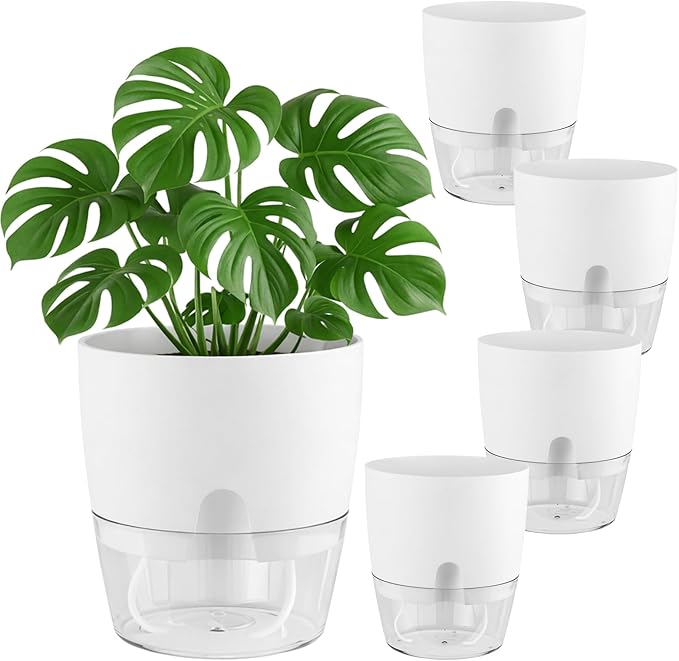 Planterhoma 5 Pack Self Watering Pots by Planterhoma