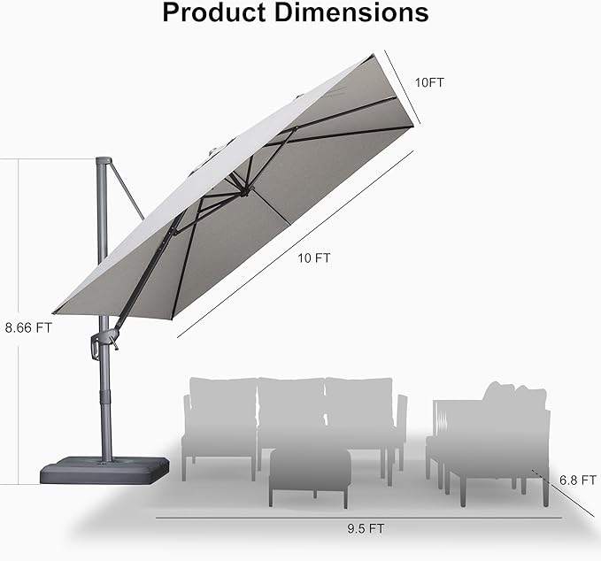 PURPLE LEAF 10 FT Outdoor Umbrella - Image 9