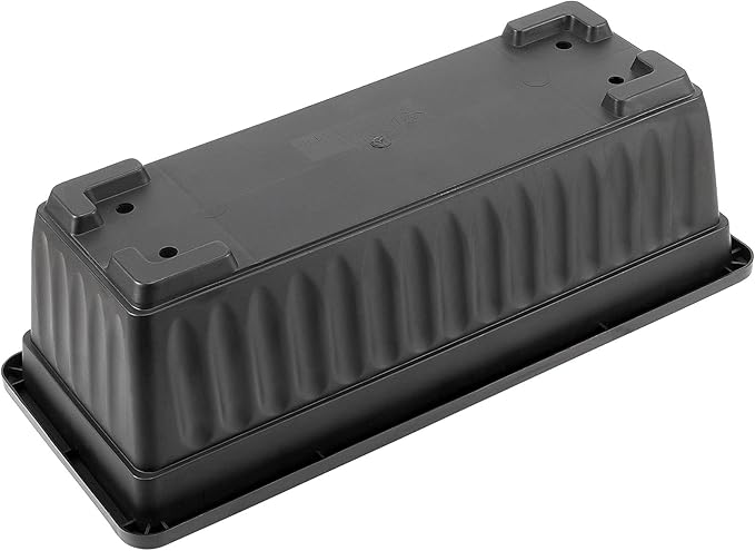 JOIKIT 17 Inches Black Plastic Planter Box, 6 Packs, Good Drainage, Indoor - Image 4