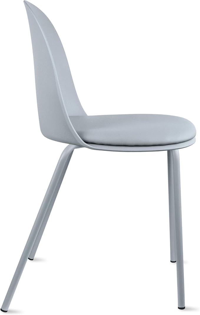 2xhome Modern Stackable Armless Dining Chair | Plastic Shell Seat - Image 9