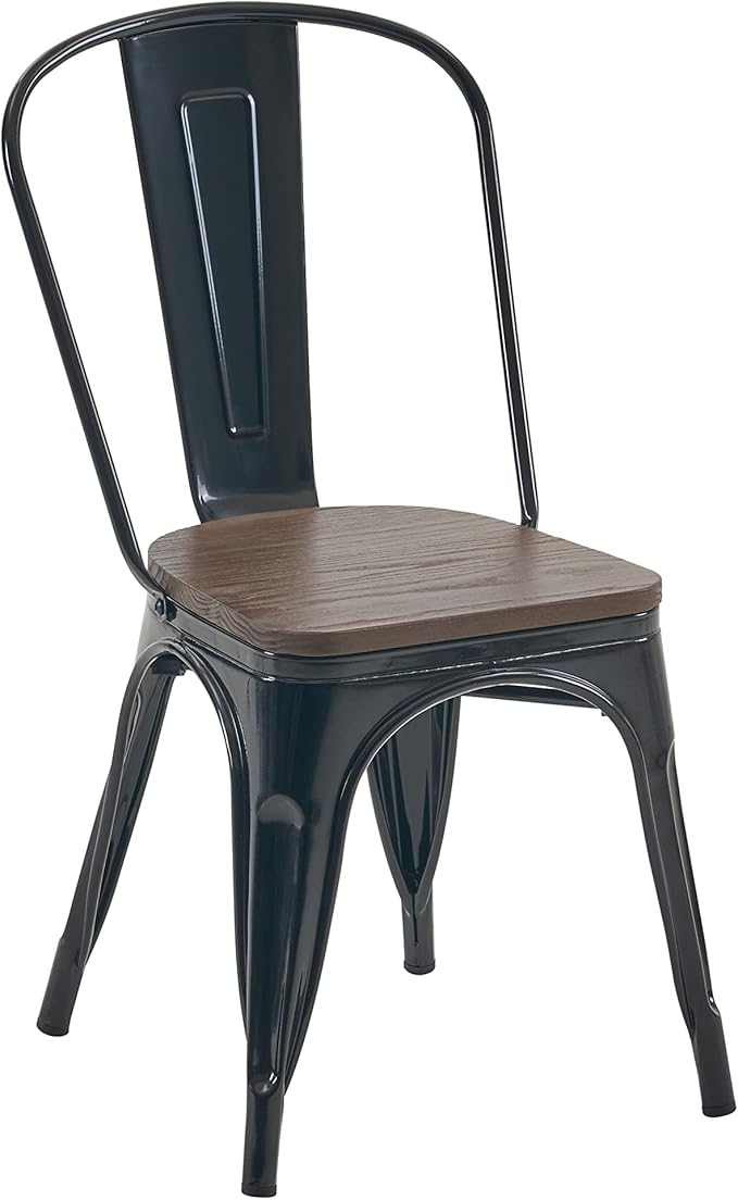 Nazhura Metal Dining Chair Farmhouse Tolix Style - Image 4