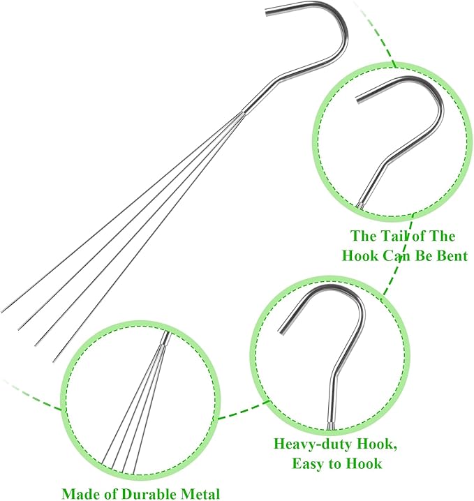 24 Pack Chain for Hanging Plants, 24 inch 4 Point Wire Plant Hangers for - Image 3