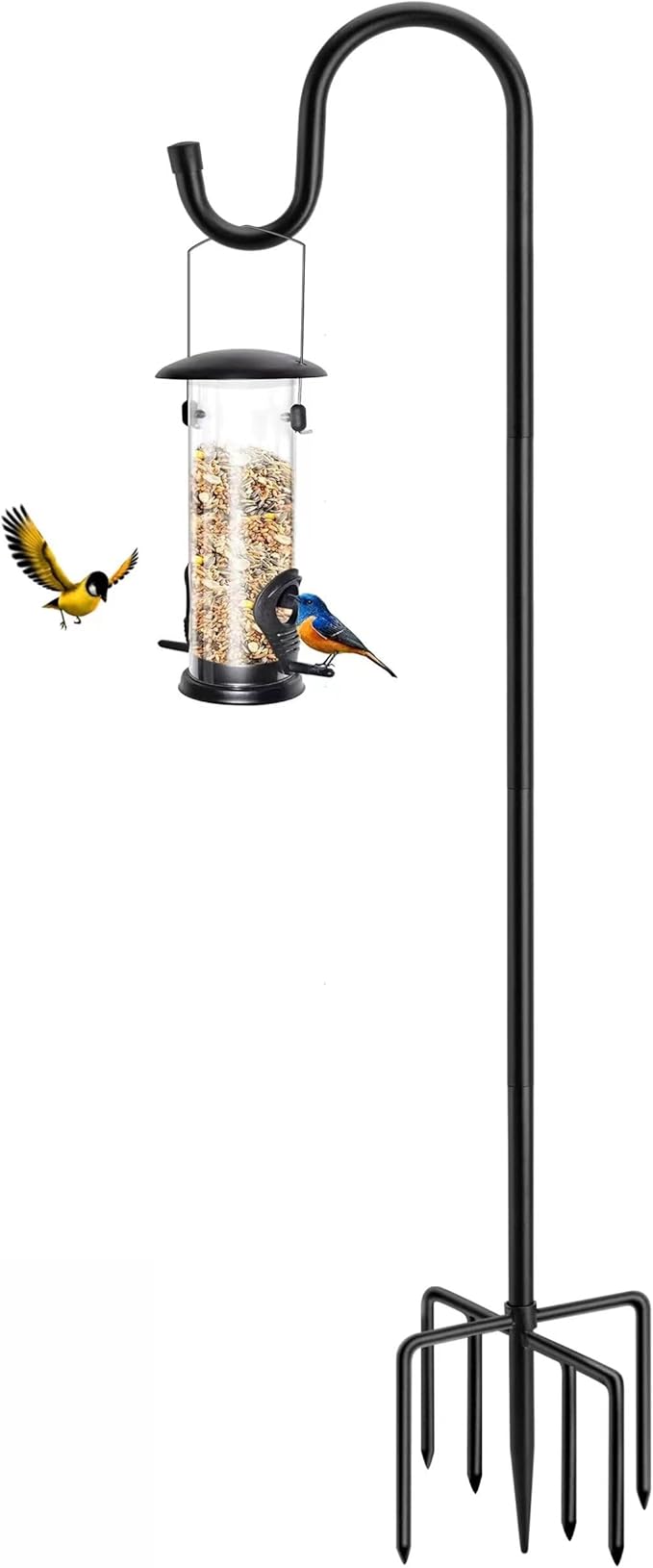72" Shepherds Hooks for Outdoor, Heavy Duty Garden Bird Feeder Pole for Hanging by Anideer