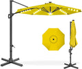 Best Choice Products 10ft Solar LED Cantilever Patio Umbrella, 360-Degree by BestChoiceProducts