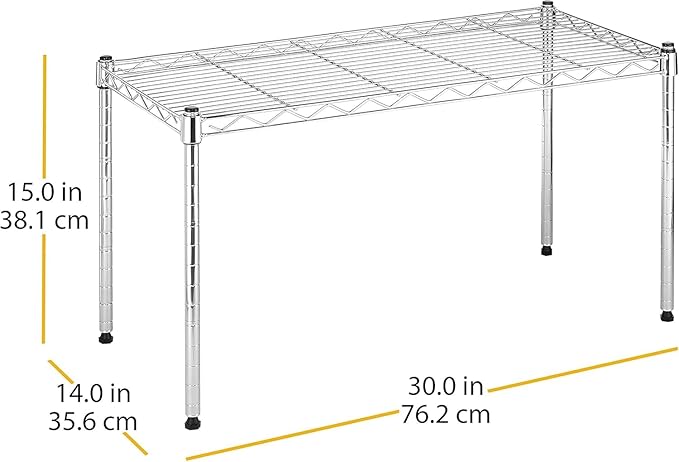Xcity Storage Shelves, 1 Tier Heavy Duty Metal Shelving Unit, 350 LBS Capacity - Image 2