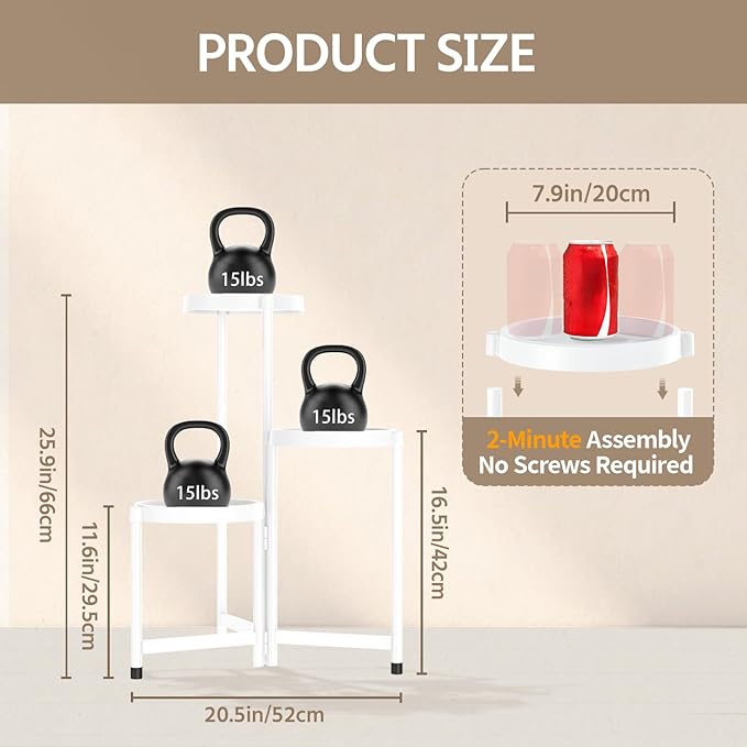 LASZOLA 3 Tiered Folding Plant Stand Indoor - Image 3
