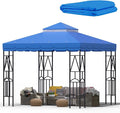 10x10 Canopy Replacement Top Double Tiered Gazebo Cover by Unknown