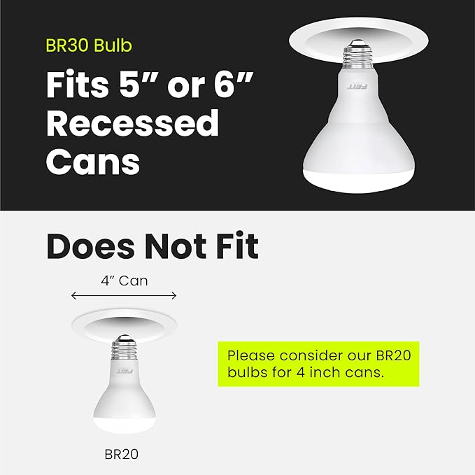 Feit Electric BR30 LED Light Bulb, 100W Equivalent, 1400 Lumens, E26 Standard - Image 9