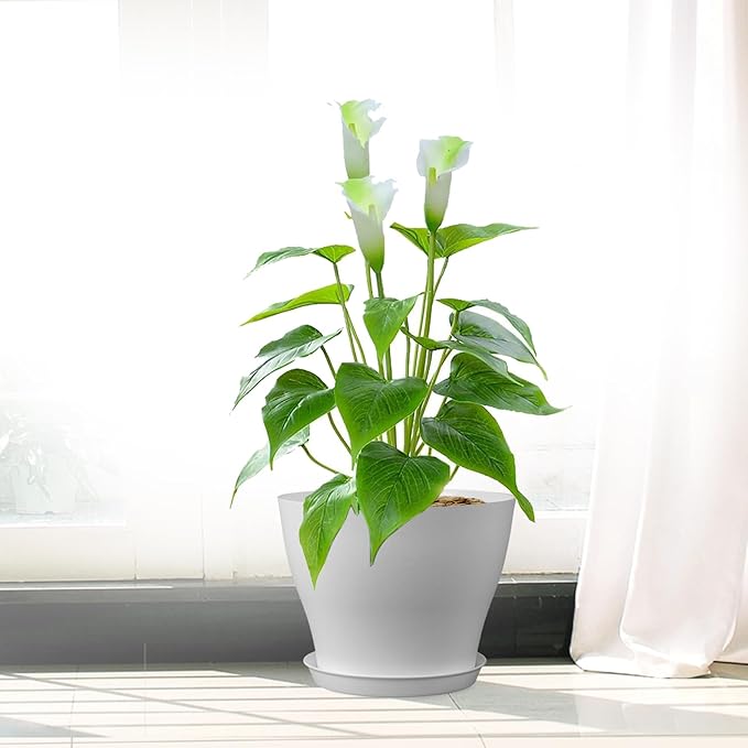 6 inch Plastic Nursery Pots, 16 Pack Plant Pots - Image 7