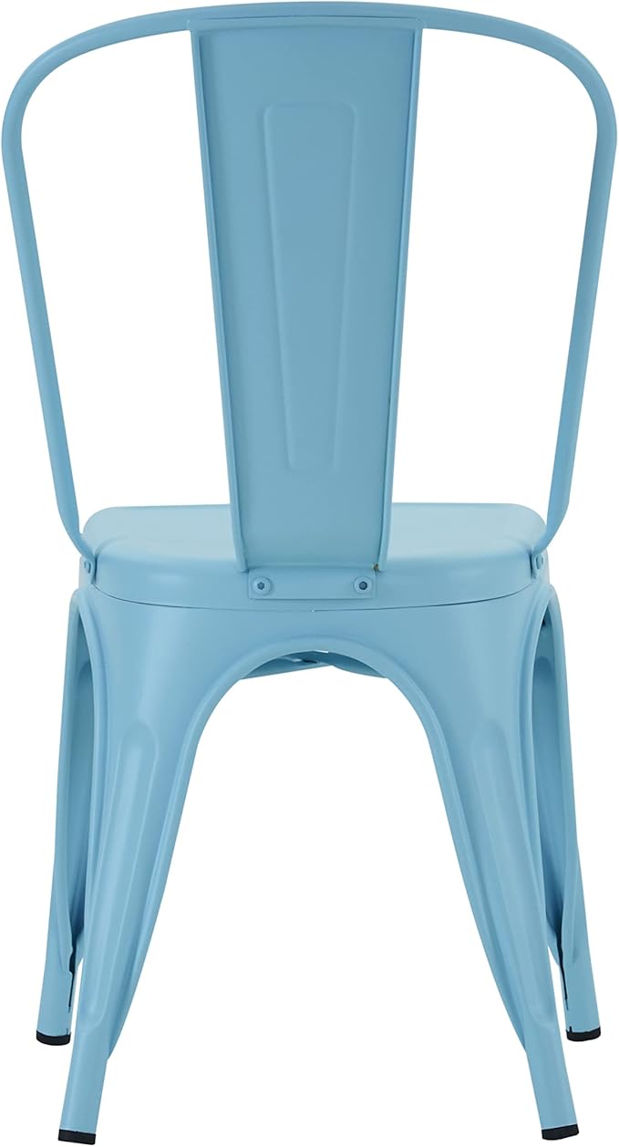Nazhura Metal Dining Chair Farmhouse Tolix Style - Image 8