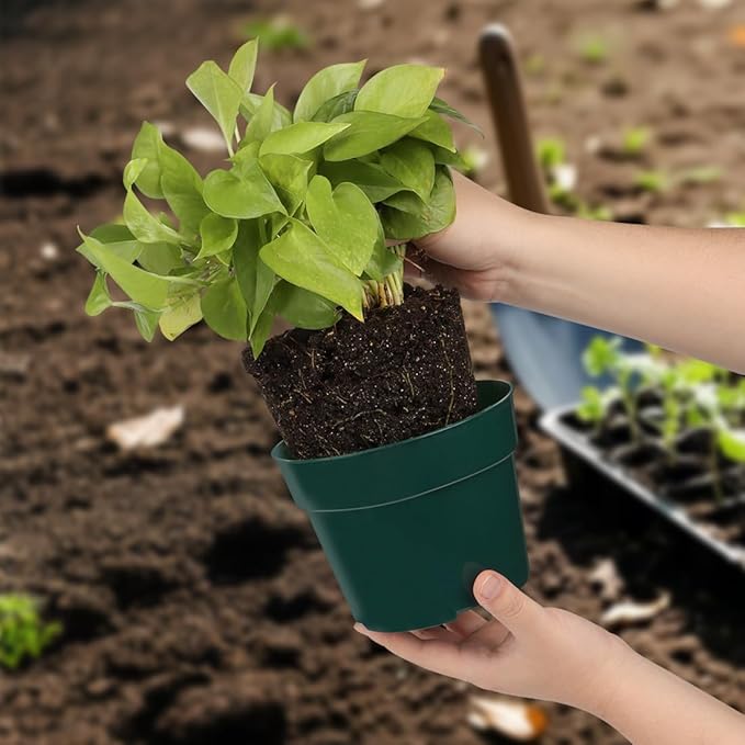 15 Pack 4/6/8 Inch Plant Nursery Pots, Sturdy Plant Pots - Image 5