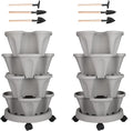 Vertical Planter 4 Tier Stackable Planters Garden Planters Strawberry Herb by GameXcel