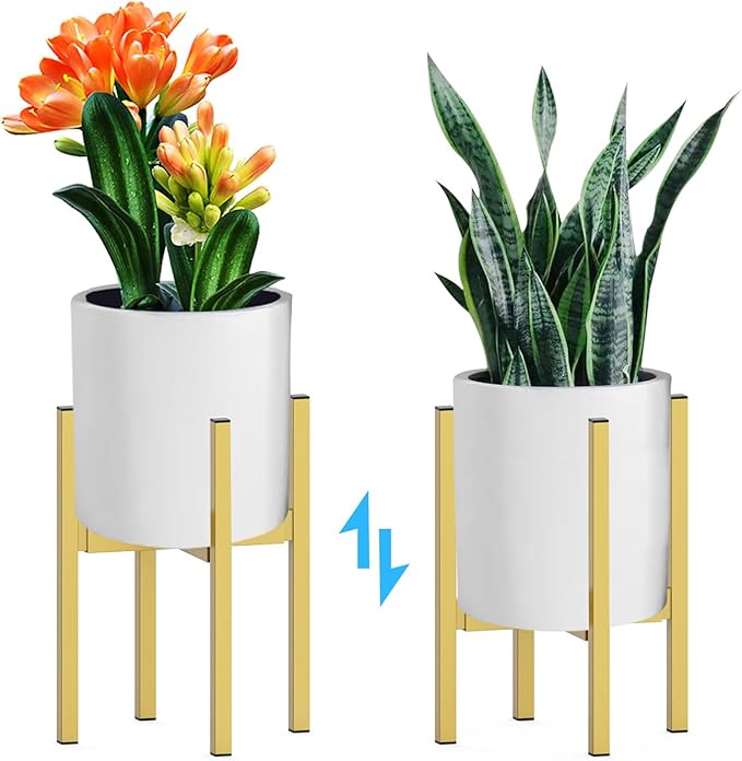 Heavy Plant Stand for 10"-16" Plant Pot Indoor Outdoor Corner, Adjustable Metal - Image 2