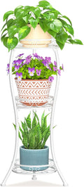 LASZOLA White 3 Tier Tall Plant Stand by LASZOLA