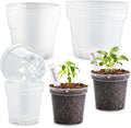 8/6/4 Inch Clear Plant Nursery Pots 15 Pack, Transparent Plastic Plant Pot by RooTrimmer