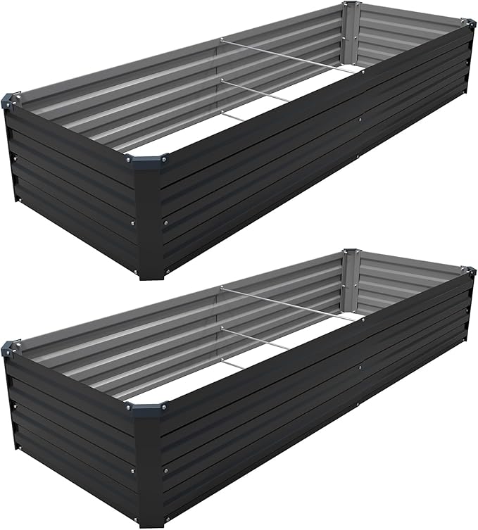 8×2×1FT Galvanized Raised Garden Bed Kit, Metal Planter Boxes, Large Outdoor - Image 7