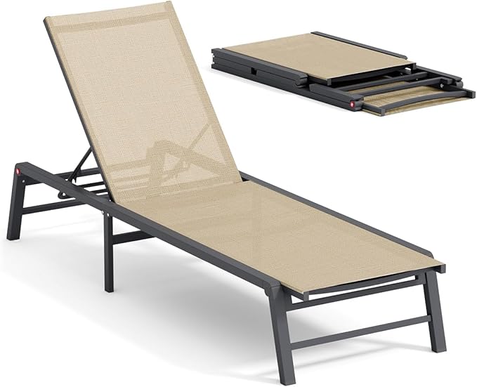 Chaise Lounge Chair Outdoor Aluminum Patio Lounge Chair by Unknown