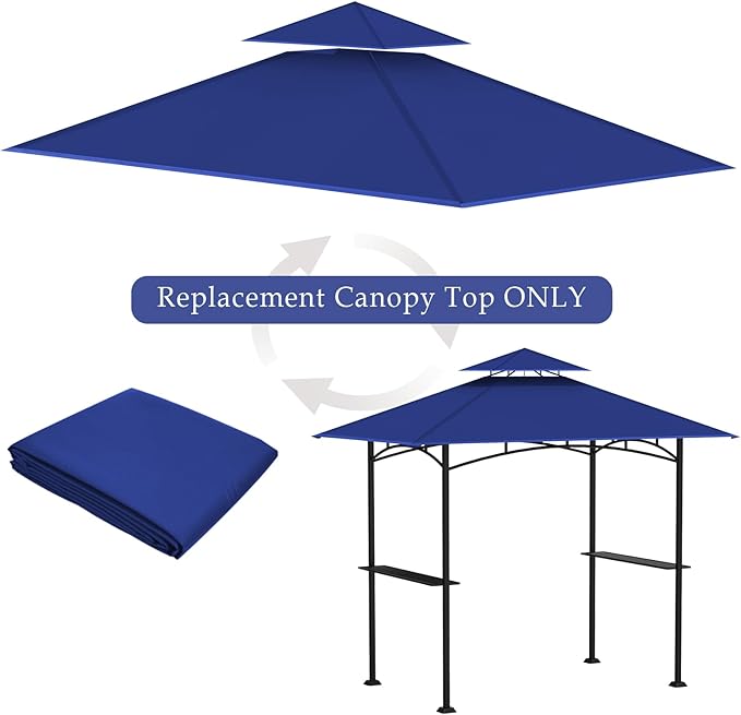 Grill Gazebo Replacement Top, 5 * 8 Outdoor BBQ Top Cover, Double Layer BBQ - Image 6