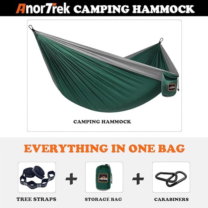 Camping Hammock, Super Lightweight Portable Parachute Hammock - Image 4